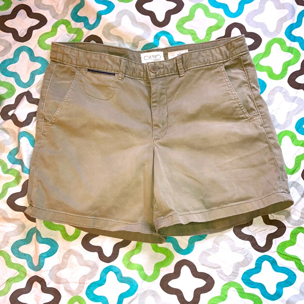 Chino Anthropologie Relaxed Olive Women Shorts Size 30